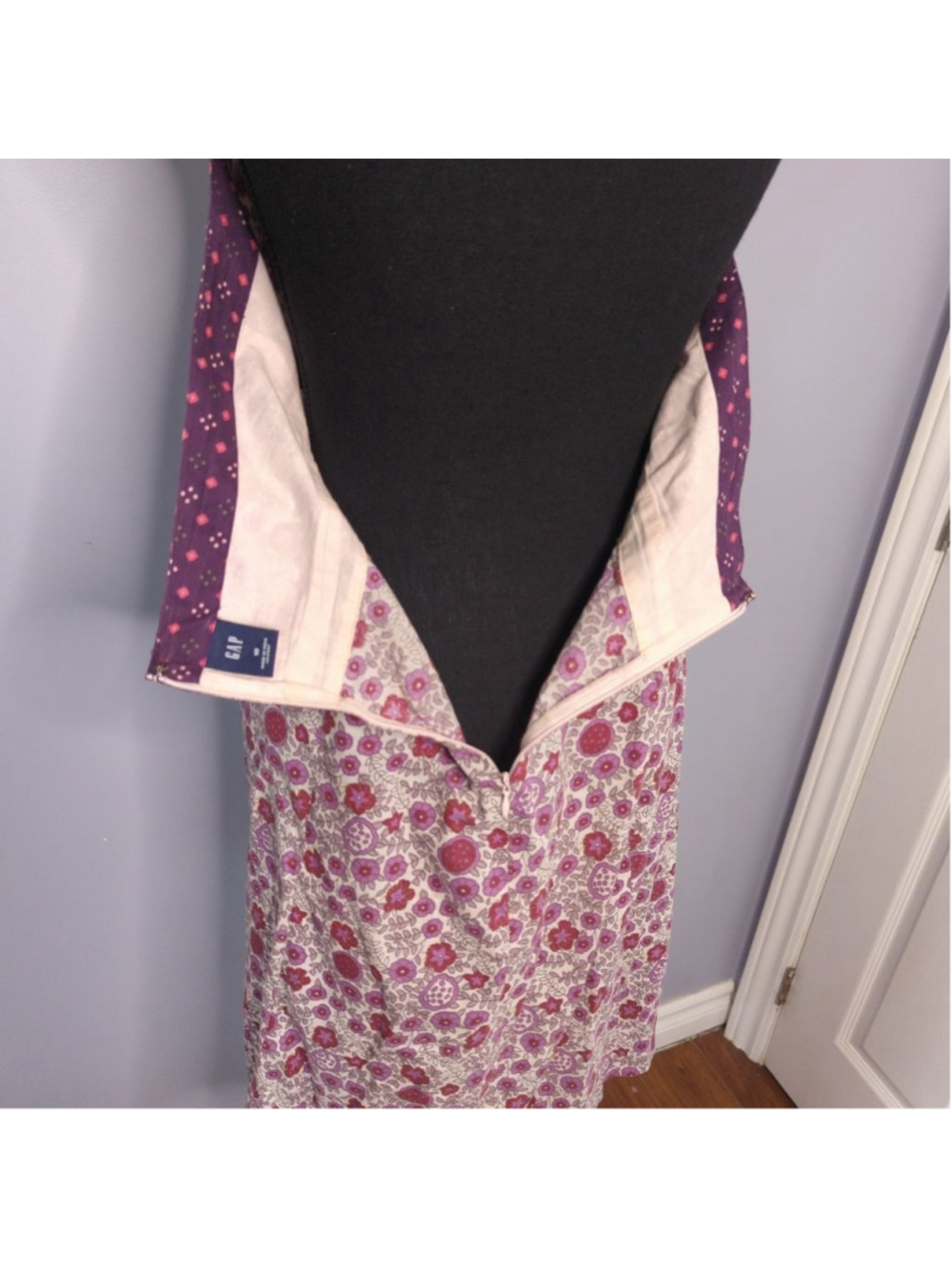 Gap Vintage Y2K Floral Boho Halter Dress Sz 10 Cottagecore - Picture 5 of 11
